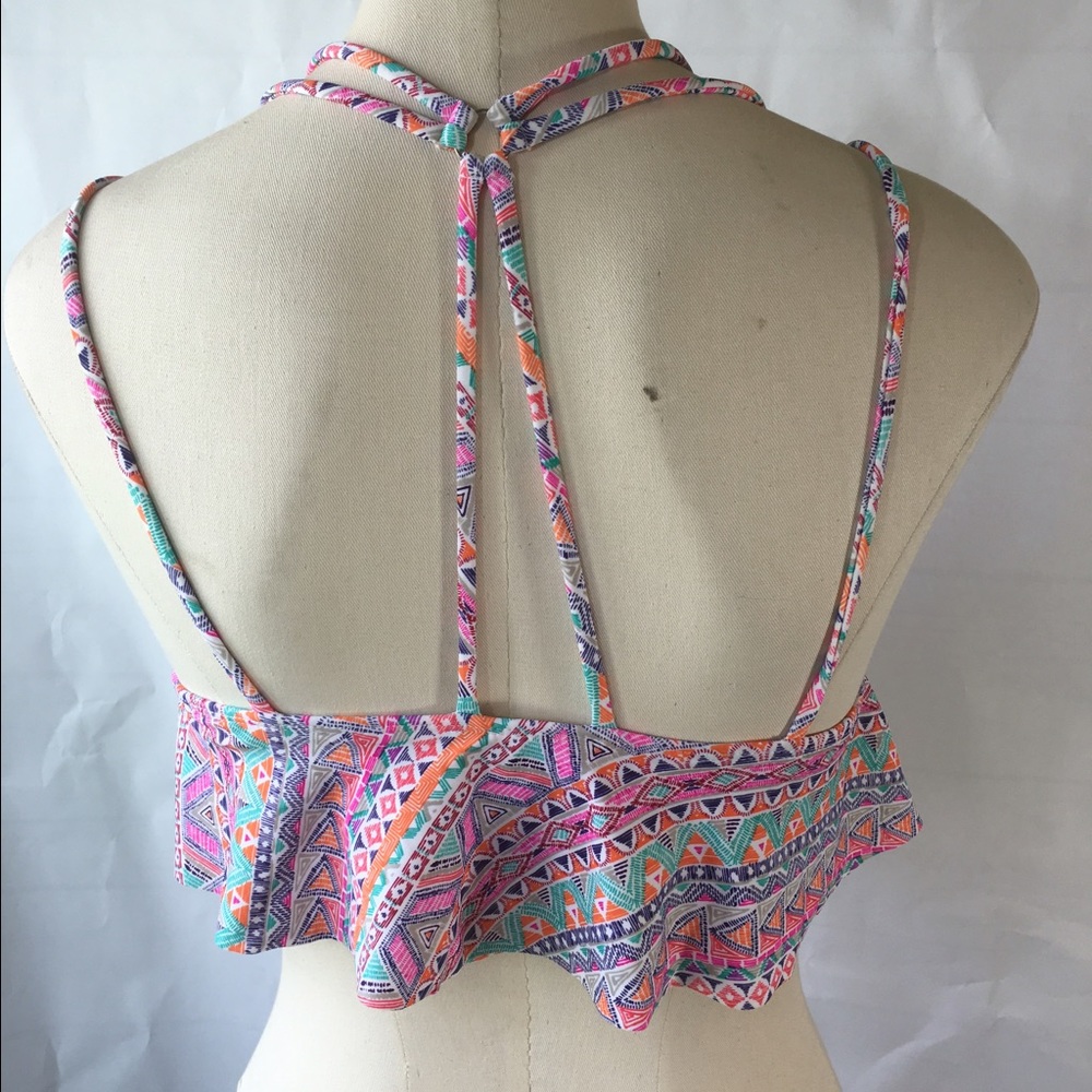PacSun LA Hearts Flounce Strappy Bikini Top - Picture 5 of 6